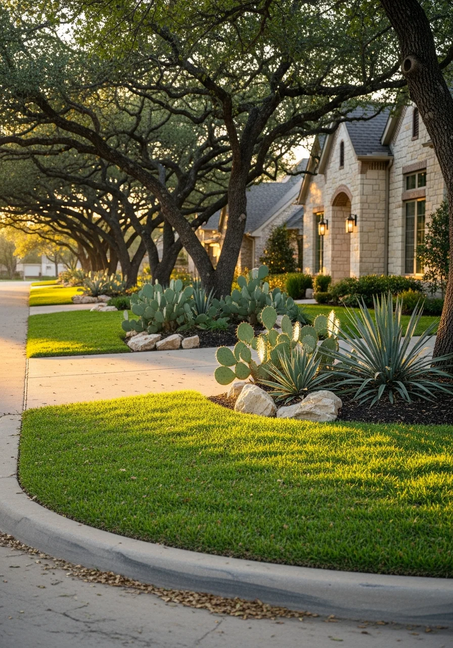 Castle Hills home exterior showing the area's established residential setting and tree-covered property.